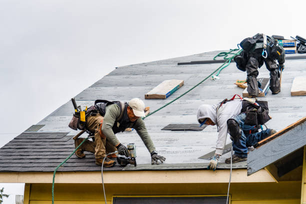Professional Gutter Installation technician working in Sweet Briar, VA